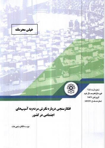 افکارسنجی درباره نگرش مردم به آسیب‌های اجتماعی در کشور